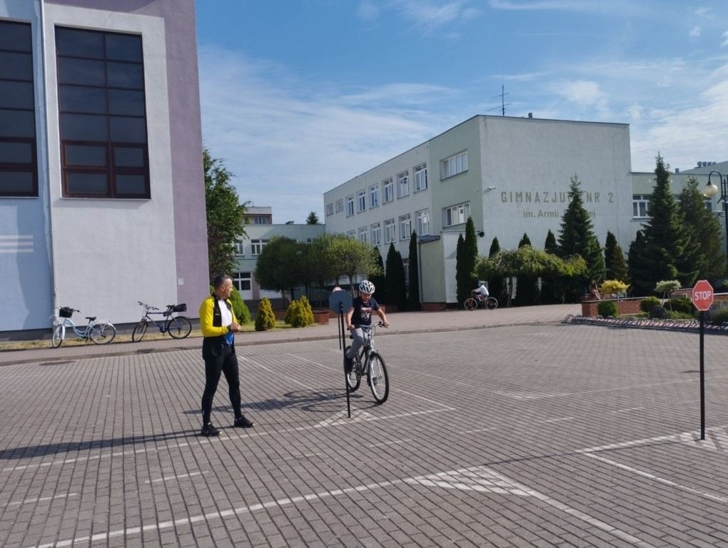 podczas egzaminu - jazda po torze