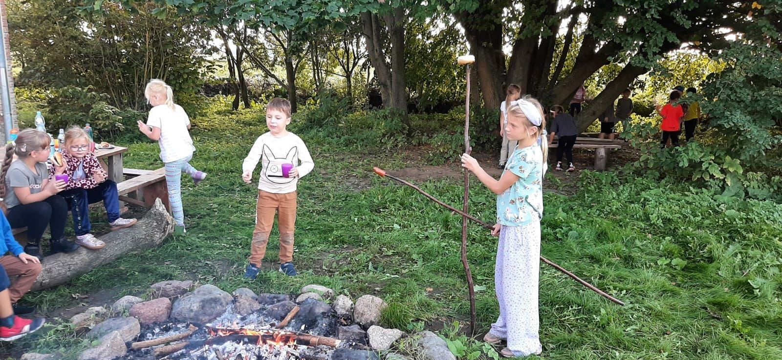 dzieci na ognisku