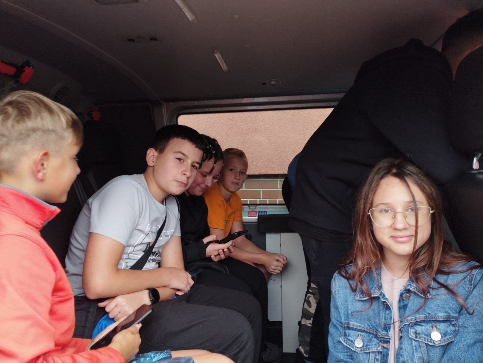 w samochodzie policyjnym