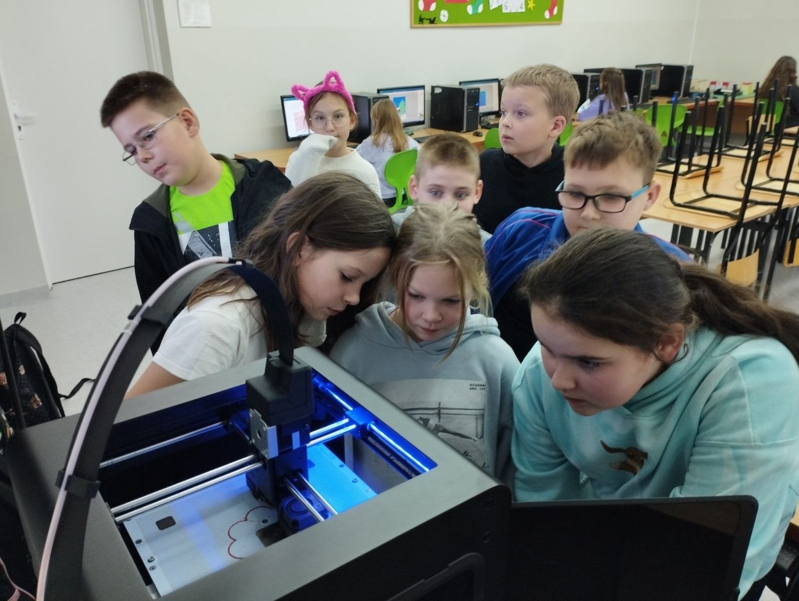 obserwacja jak się drukuje gwiazdka