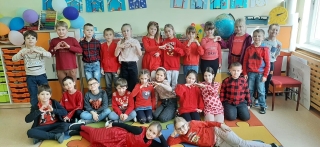 Dzieci świętują Walentynki