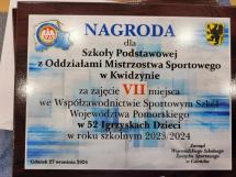 Uroczystość Podsumowania Współzawodnictwa Sportowego Szkół w roku szkolnym 2023/24