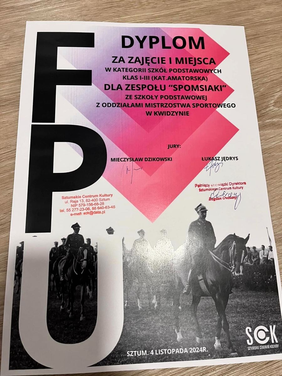 dyplom I miejsce kat.1-3