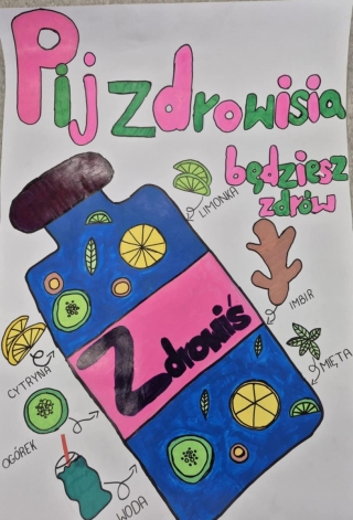 plakat -zdrowy napój