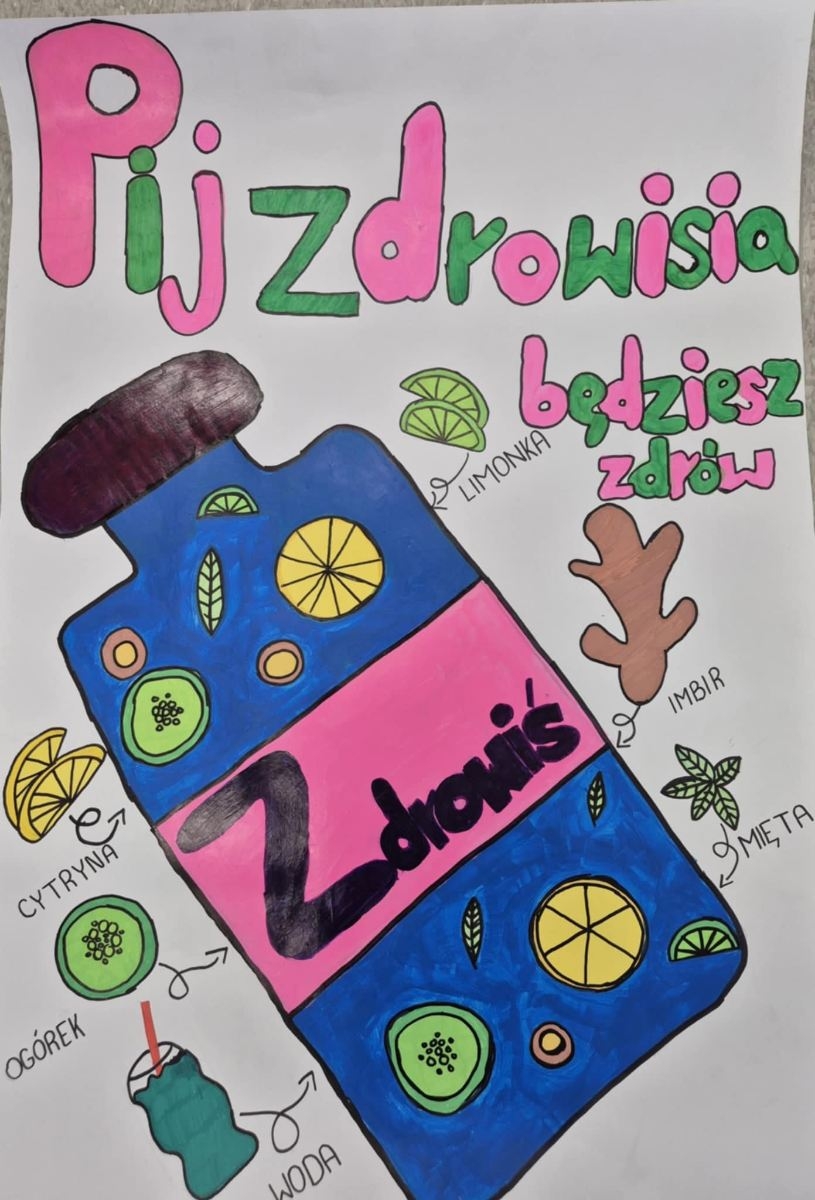 plakat -zdrowy napój