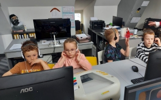 uczniowie podczas zajęć w Multicentrum