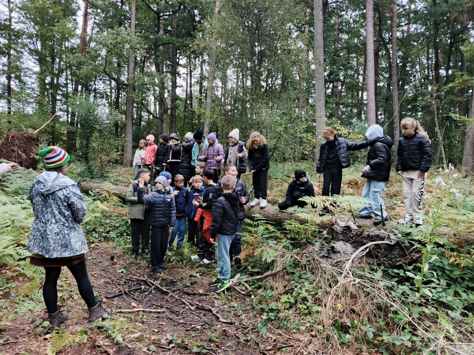 uczniowie z 4a podczas zajęć