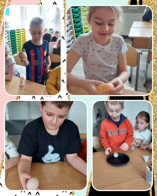 uczniowie eksperymentują w świetlicy